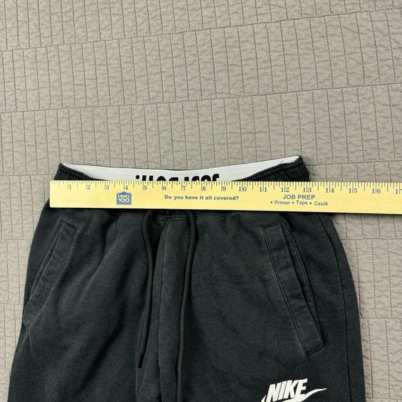 Nike Sweatpants Women Small Black Fleece Swoosh Joggers Workout Gym Drawstrings - Picture 7 of 9